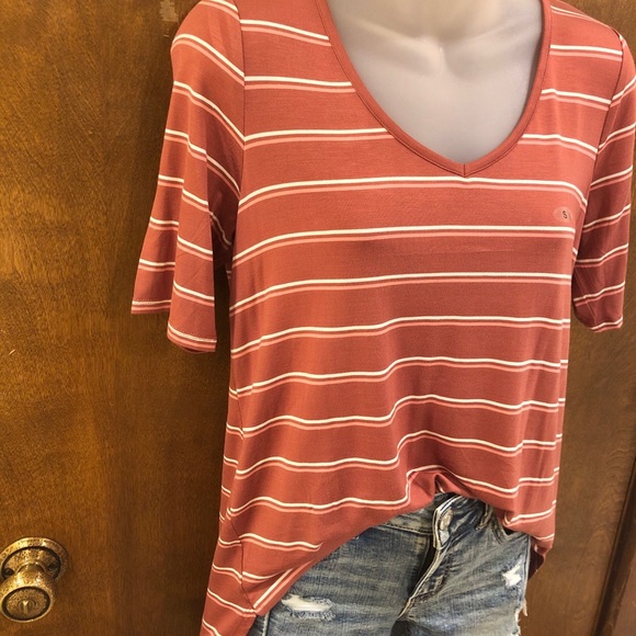 Maurice’s 24/7 Flawless striped tee. NWT small - Picture 7 of 16